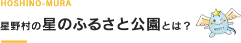 HOSHINO-MURA 星野村の星のふるさと公園とは？